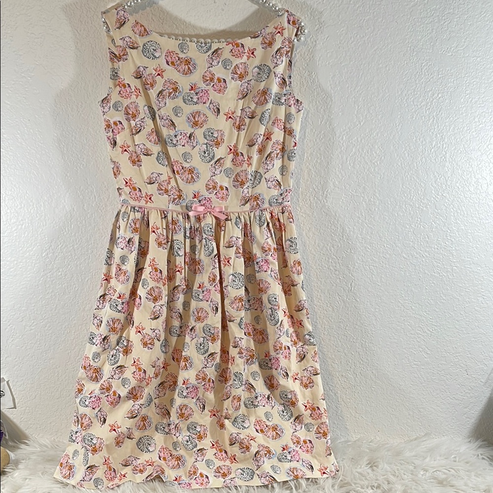RACHEL RILEY Seashells Starfish Ocean Print Women’s Dress Size 38 New